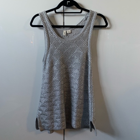 💗Anthropologie moth sana silver foil sweater top - Picture 6 of 8